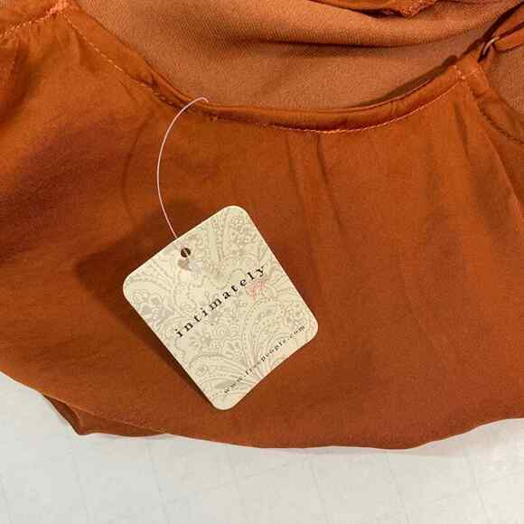 Free People Mini Slip Dress Small New with Tags Drawstring Sides Cinnaber - Picture 2 of 8
